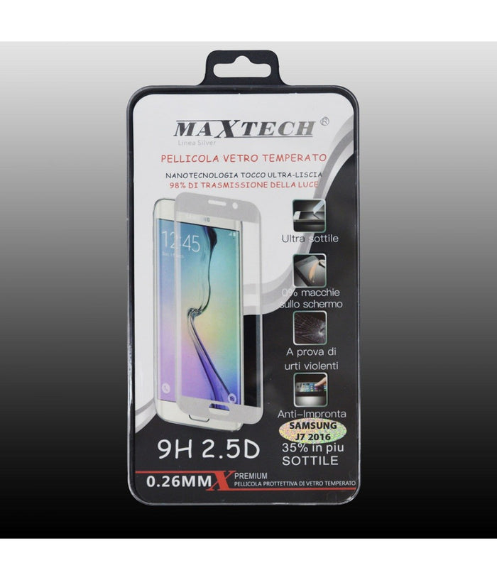 Pellicola Vetro Temperato Per Samsung J7 2016 Protezione Schermo Maxtech P-j7 2016         