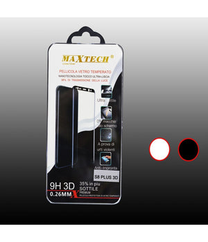 Pellicola In Vetro Temperato Per Samsung Galaxy S8 Plus 3d 9h Maxtech P-s8 Plus         