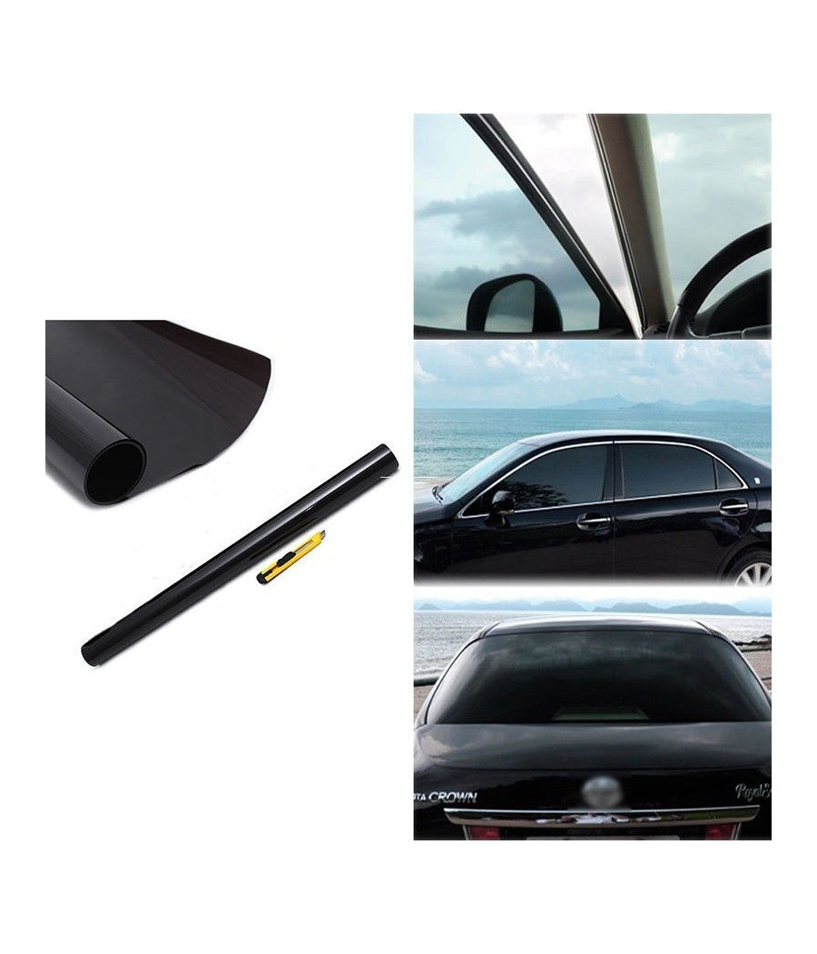 Pellicola Oscurante Parasole Per Vetri Finestrini Auto 50 X 300 Cm Anti Raggi Uv         