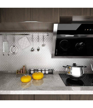 Pellicola Protettiva Adesiva Per Cucina Foglio Carta Alluminio Impermeabile 40x2         