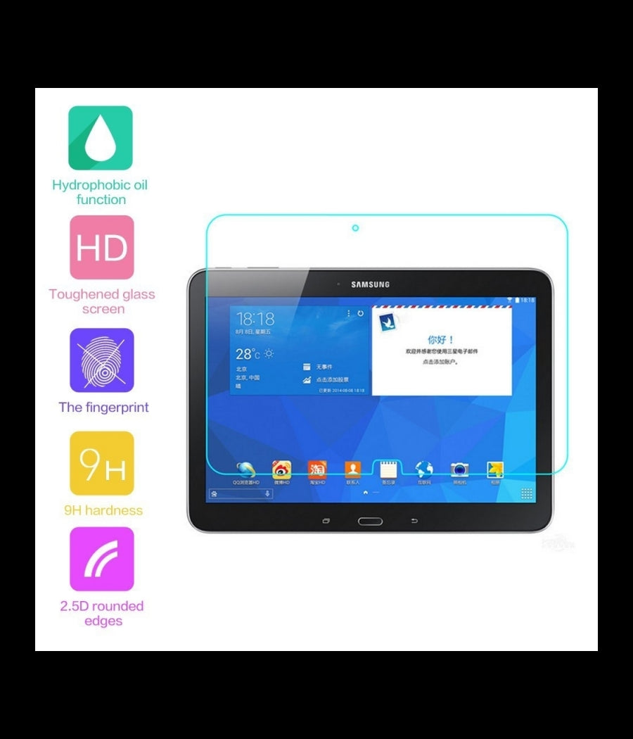 Pellicola Vetro Temperato Display Schermo Samsung Galaxy Tab 4 10.1 T530 T535"         