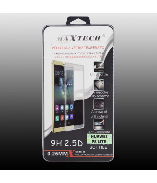 Pellicola Vetro Temperato Per Huawei P8 Lite Smart Antiurto Maxtech P-p8 Lite         