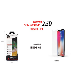 Pellicola Vetro Temperato Per Iphone X / Xs 5d Curvo Protezione Maxtech P-ipx         
