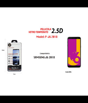 Pellicola Vetro Temperato Per Samsung J6 2018 Protezione Display Maxtech P-j6 2018         