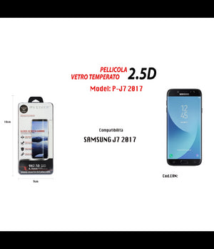Pellicola Vetro Temperato Per Samsung J7 2017 Protezione Schermo Maxtech P-j7 2017         