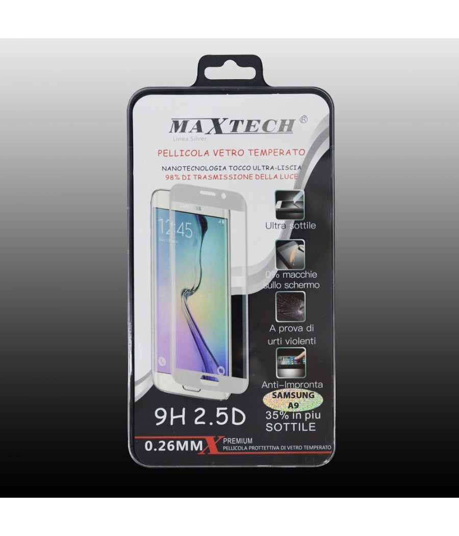 Pellicola Vetro Temperato Samsung Galaxy A9 Antiurto Protezione Schermo Maxtech P-sam A9         