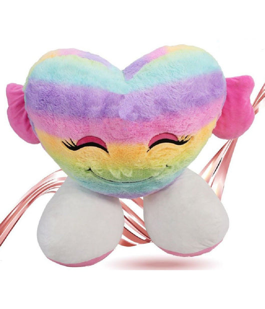 Peluche Forma Cuore Con Piedi Multicolor Pupazzo 55cm Regalo San Valentino 93079         