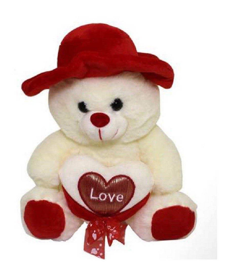 Peluche Orso Con Cuore Love Cappello Pupazzo Idea Regalo San Valentino 25cm 67914         