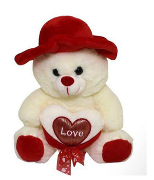 Peluche Orso Con Cuore Love Cappello Pupazzo Idea Regalo San Valentino 25cm 67914         
