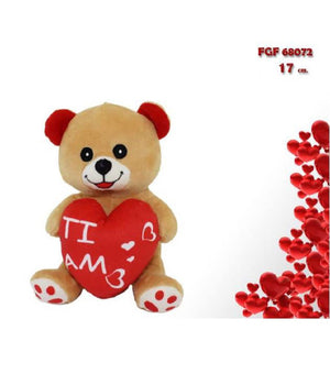Peluche Orso Orsetto Con Cuore Ti Amo 17 Cm Pupazzo Regalo San Valentino 68072         