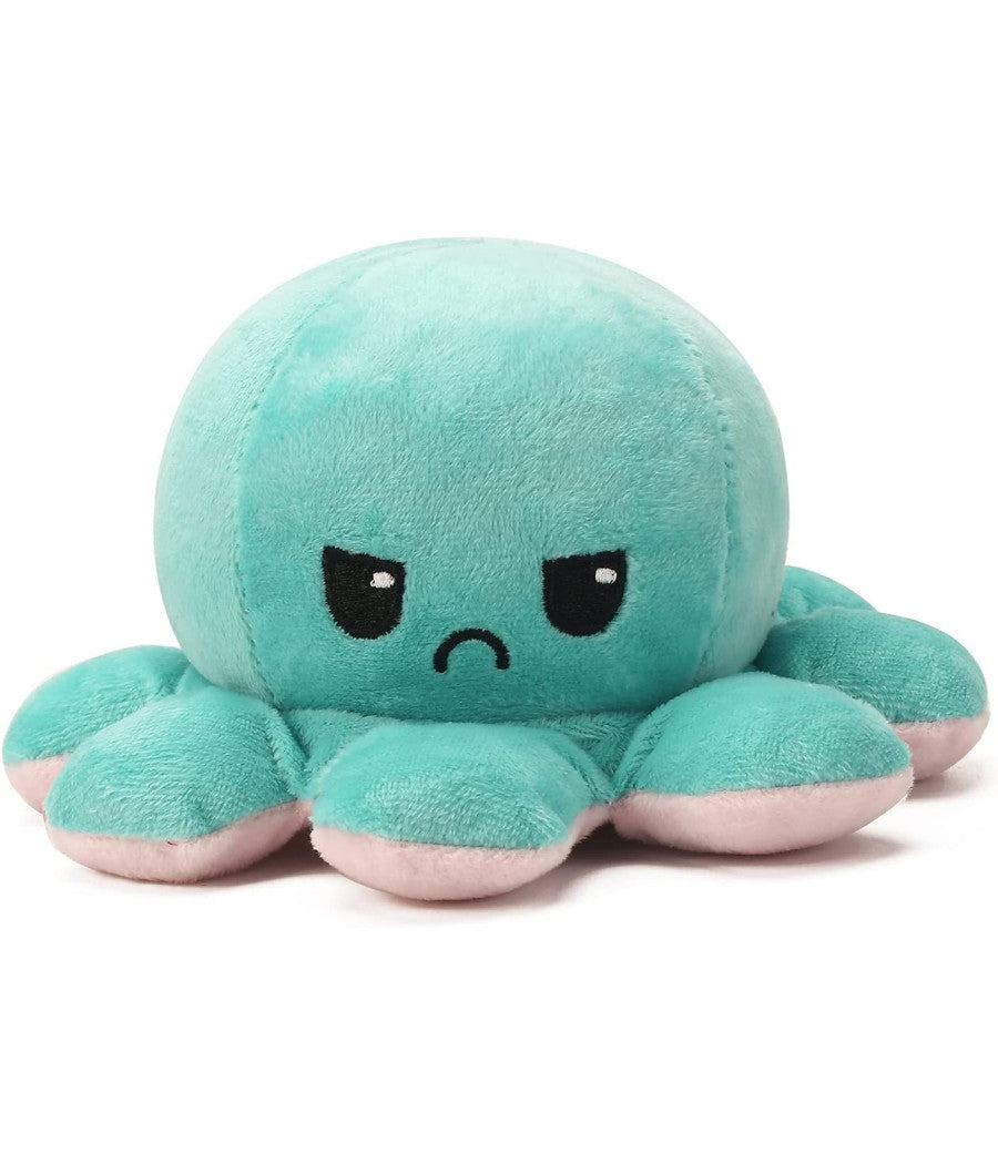 Peluche Polpo Reversibile Sorridente Giocattolo Polipetto Faccia Triste Felice         