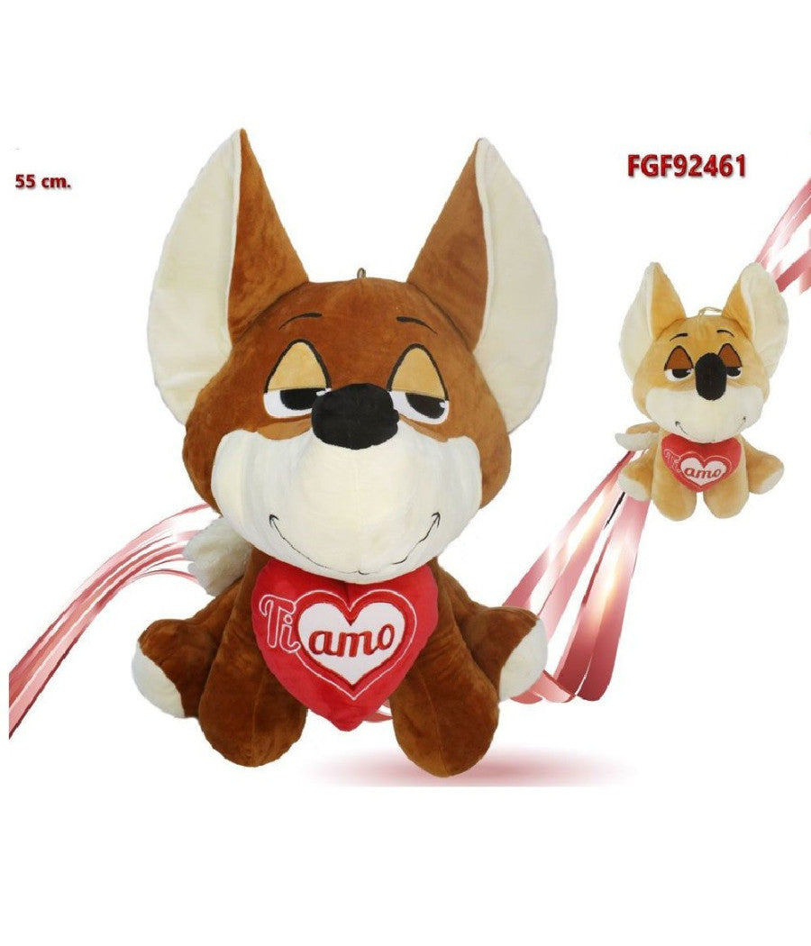 Peluche Volpe 55 Cm Cuore Ti Amo Idea Regalo San Valentino Col. Assortiti 92461         