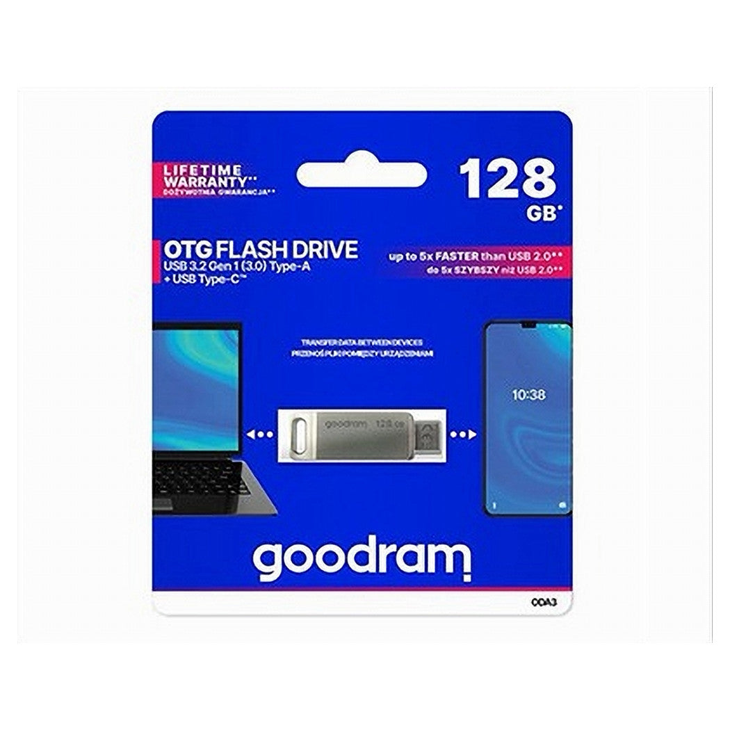 Pen Drive 128 Gb Usb 3.2 Gen 1 3.0 Type-a + Usb Type C Dual Drive Otg Oda3-128gb         