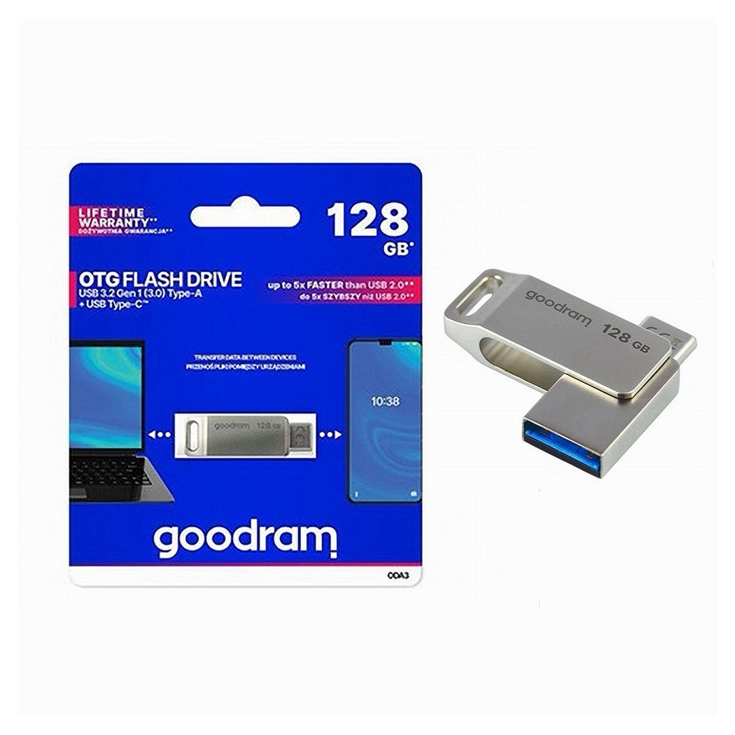 Pen Drive 128 Gb Usb 3.2 Gen 1 3.0 Type-a + Usb Type C Dual Drive Otg Oda3-128gb         