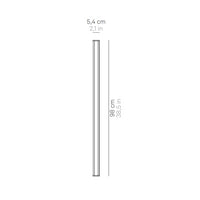 Pencil - Modulo luminoso a batteria Zafferano medio portatile e ricaricabile IP65 dimmer touch - Altezza 98cm Grigio Scuro