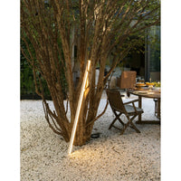 Pencil - Modulo luminoso a batteria Zafferano grande portatile e ricaricabile IP65 dimmer touch - Altezza 146cm Corten