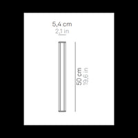 Pencil - Modulo luminoso a batteria Zafferano piccolo portatile e ricaricabile IP65 dimmer touch - Altezza 50cm Bianco