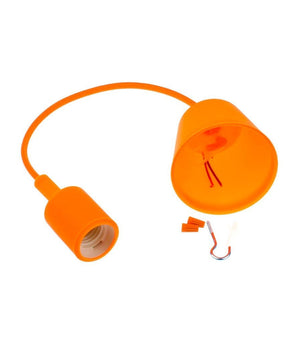 Pendente A Soffitto Lampadario Lampada Moderno Cavo In Tessuto 1m Colore         