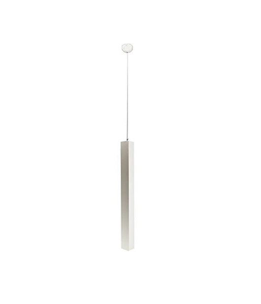 Pendente Lampada Lampadario Barra Quadrato Bianco 50x60cm A Soffitto Luce Led Applique         