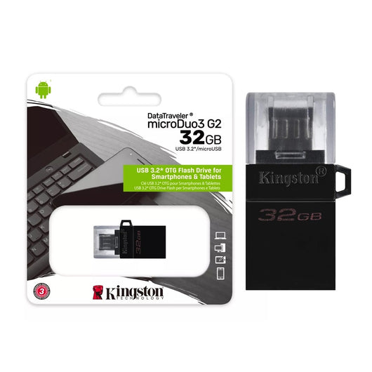 Pendrive Kingston Datatraveler Microduo3 G2 32gb Dtduo3g2/32gb Microusb Usb-a Otg         