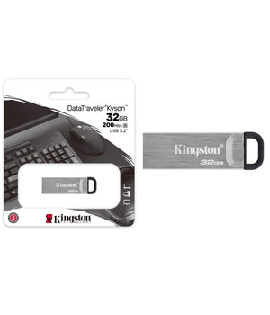 Pendrive Kingston Usb 3.2 Datatraveler Kyson 32 Gb In Metallo 200 Mb/s Dtkn/32gb         