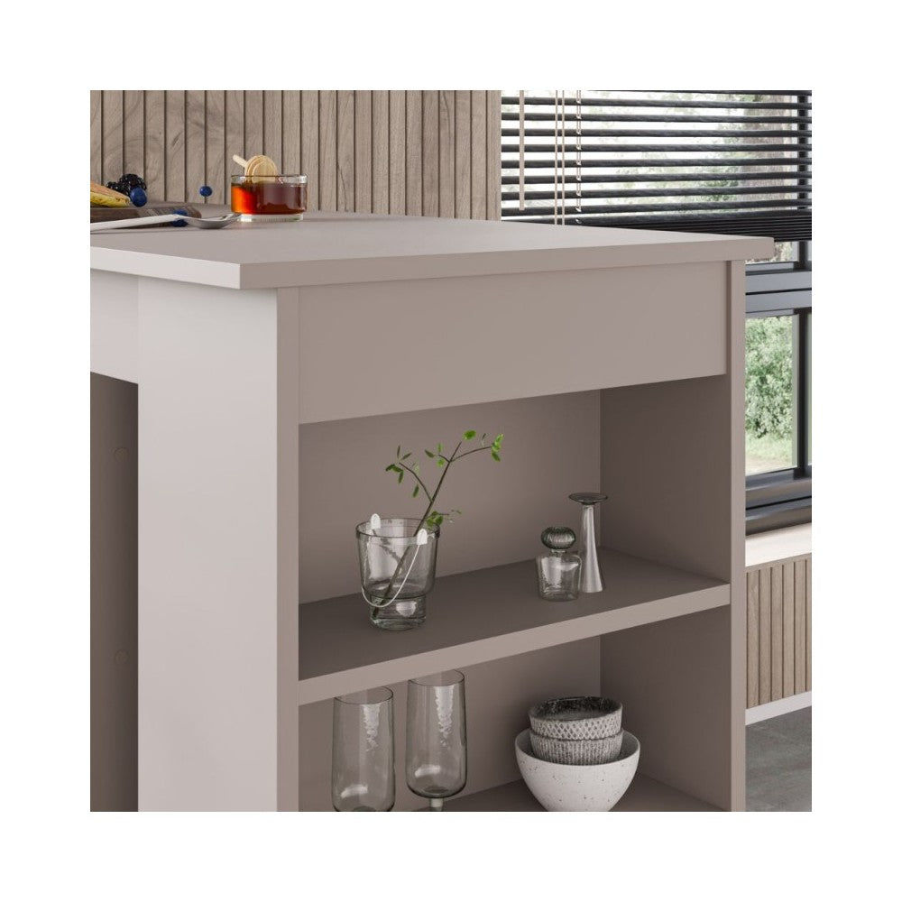 Penisola da cucina Swallow colore tortora