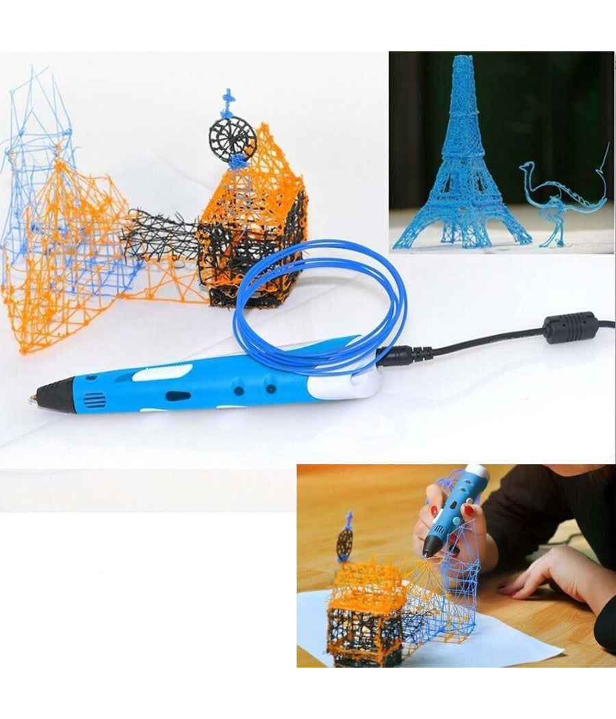 Penna 3d Per Disegni Tridimensionali Stampa Stereoscopica Con Set Di 3 Filamenti         