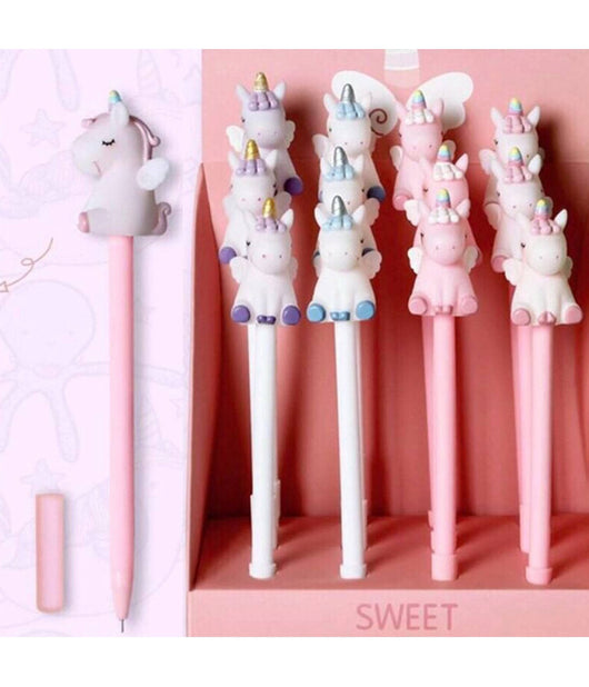 Penna A Sfera Con Cappuccio Unicorno Per Scuola Festa Regalini Bomboniere Gadget         