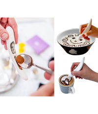 Penna Decorativa Caffe Elettrica Spice Pen Torta Decorazioni Cappuccino Cacao         