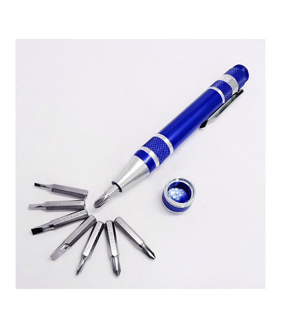 Penna Di Precisione 8in1 In Alluminio Multifunzione Set Punte Cacciaviti Cacciavite Torx         