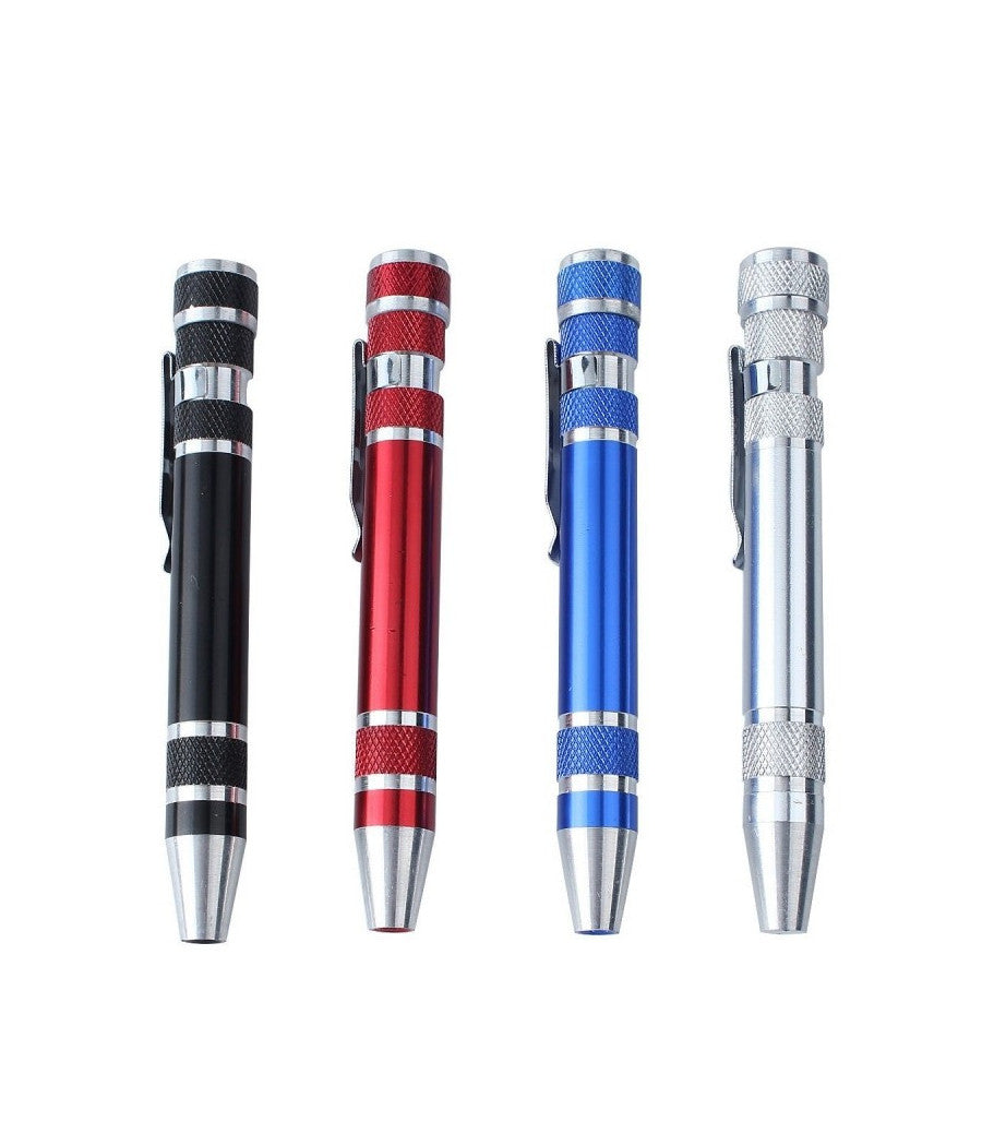 Penna Di Precisione 8in1 In Alluminio Multifunzione Set Punte Cacciaviti Cacciavite Torx         