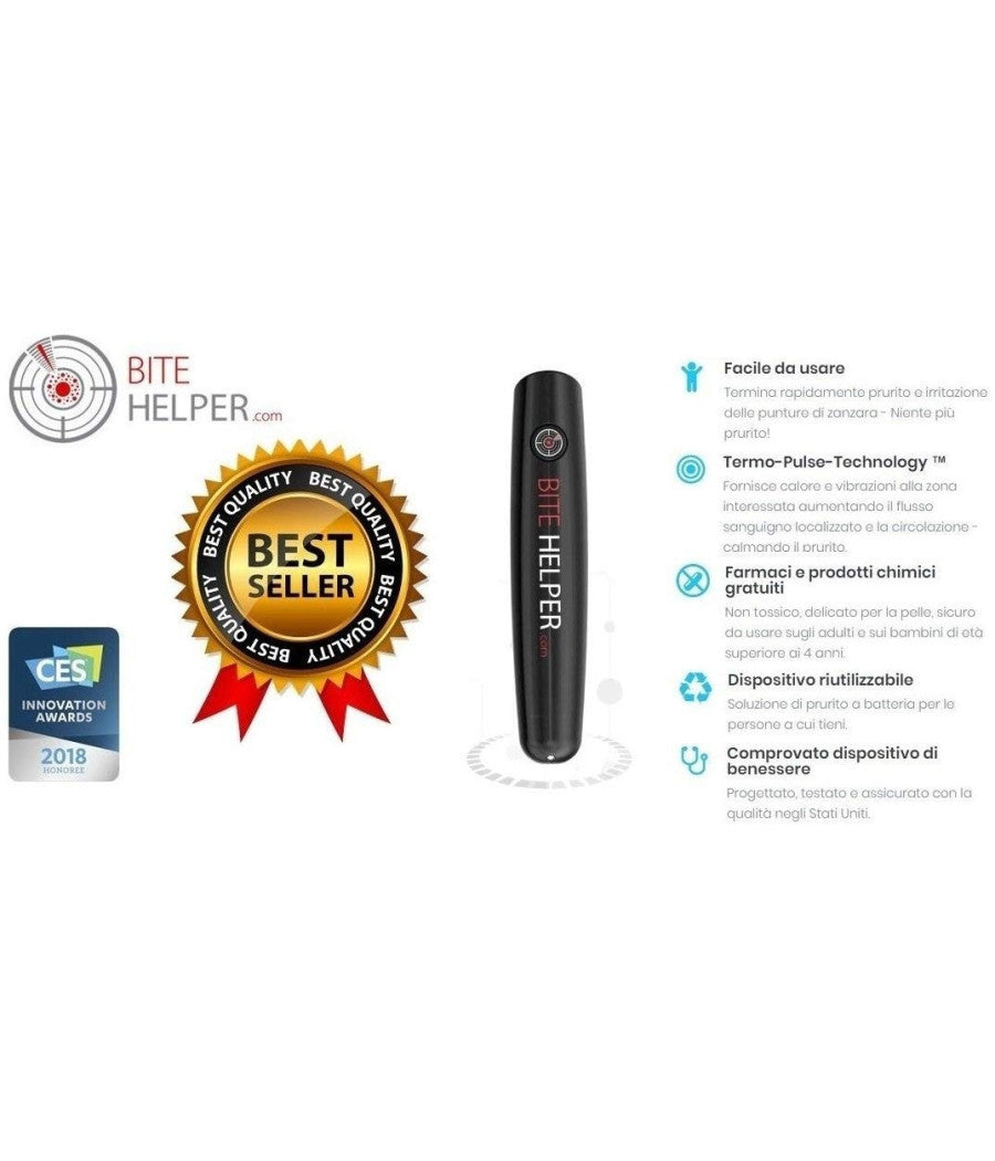 Penna Elettronica Sollievo Morso Zanzare Insetti Elimina Prurito Antizanzare         