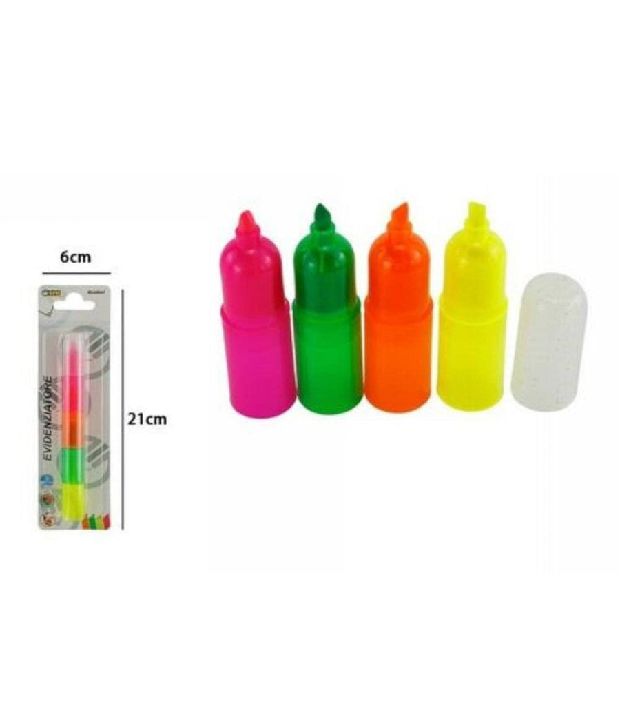 Penna Evidenziatore A 4 Punte Colori Appunti Scuola Bambini Studio Ufficio         