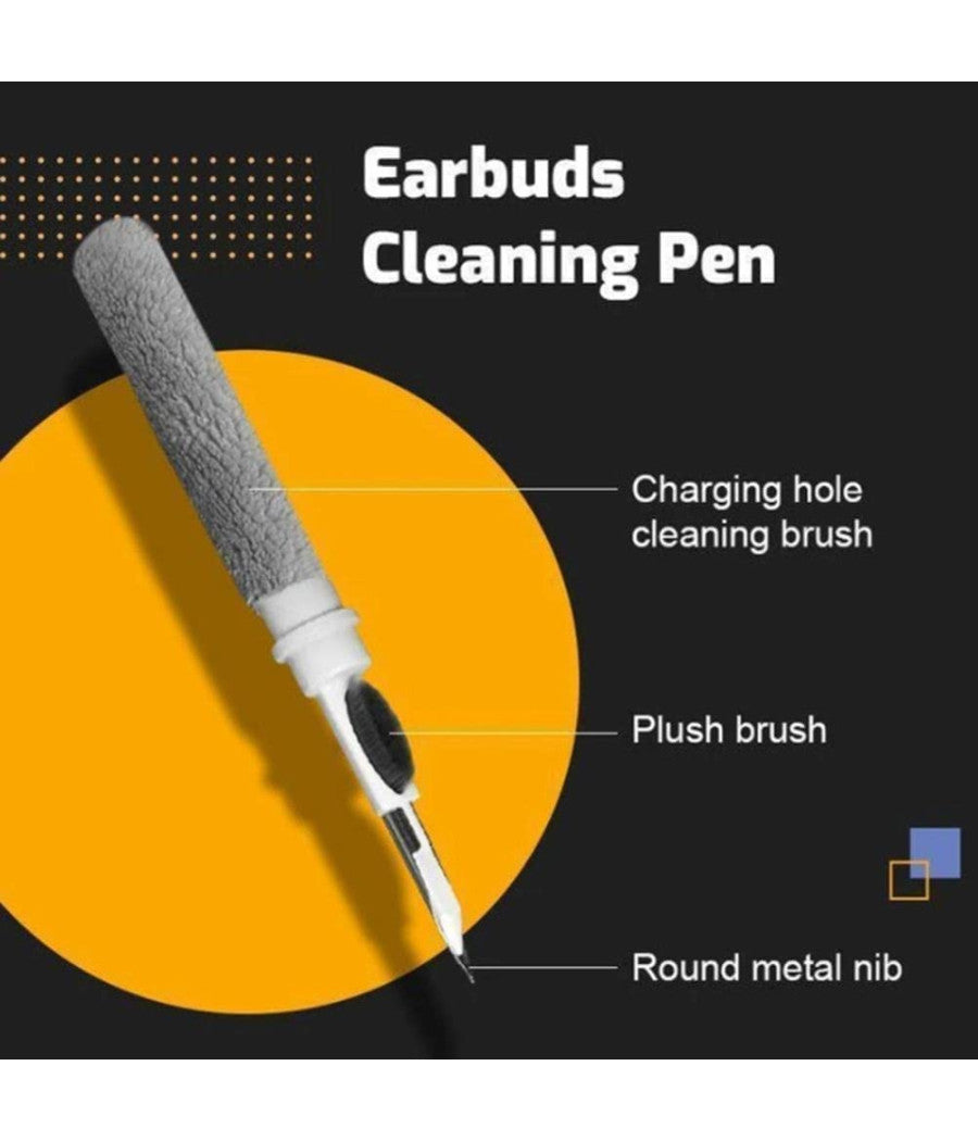 Penna Spazzola Multifunzione Per La Pulizia Degli Auricolari Bluetooth Airpods         