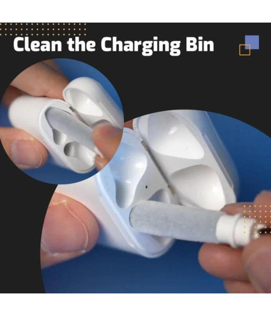 Penna Spazzola Multifunzione Per La Pulizia Degli Auricolari Bluetooth Airpods         