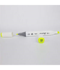 Pennarello 123 Fluorescent Yellow Colorati Doppia Punta Inchiostro Olio Colorare         