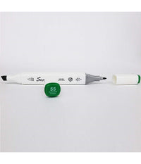 Pennarello 55 Emerald Green Colorati Doppia Punta Inchiostro Base Olio Colorare         