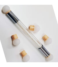 Pennelli 6 Punte Gomma Soft Touch Silicone Penna Perle Nail Art Polvere Olografica         