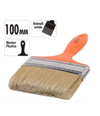 Pennello 100 Mm Pennellessa Con Manico In Plastica Per Pittura Verniciare 90260         