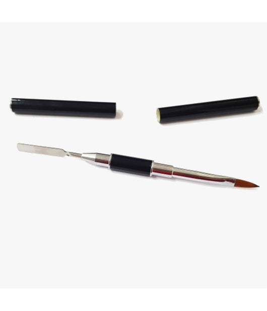 Pennello 2 In 1 Setole Punta Modellare Applicare Stesura Gel Colori Nail Art         
