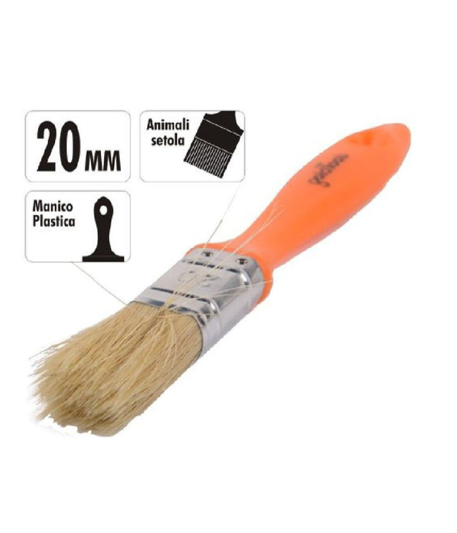 Pennello 20 Mm Pennellessa Con Manico In Plastica Per Pittura Verniciare 90253         