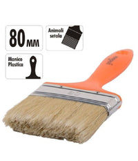 Pennello 80 Mm Pennellessa Con Manico In Plastica Per Pittura Verniciare 90259         