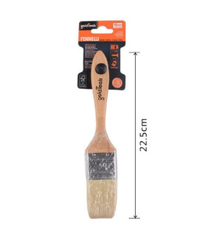 Pennello Piatto 22.5 Cm Con Manico In Legno Setole Morbide Pittura Vernice 90204         