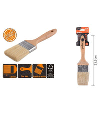 Pennello Piatto 25.3 Cm Manico In Legno Setole Morbide Per Pittura Vernice 90206         