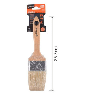 Pennello Piatto 25.3 Cm Manico In Legno Setole Morbide Per Pittura Vernice 90206         