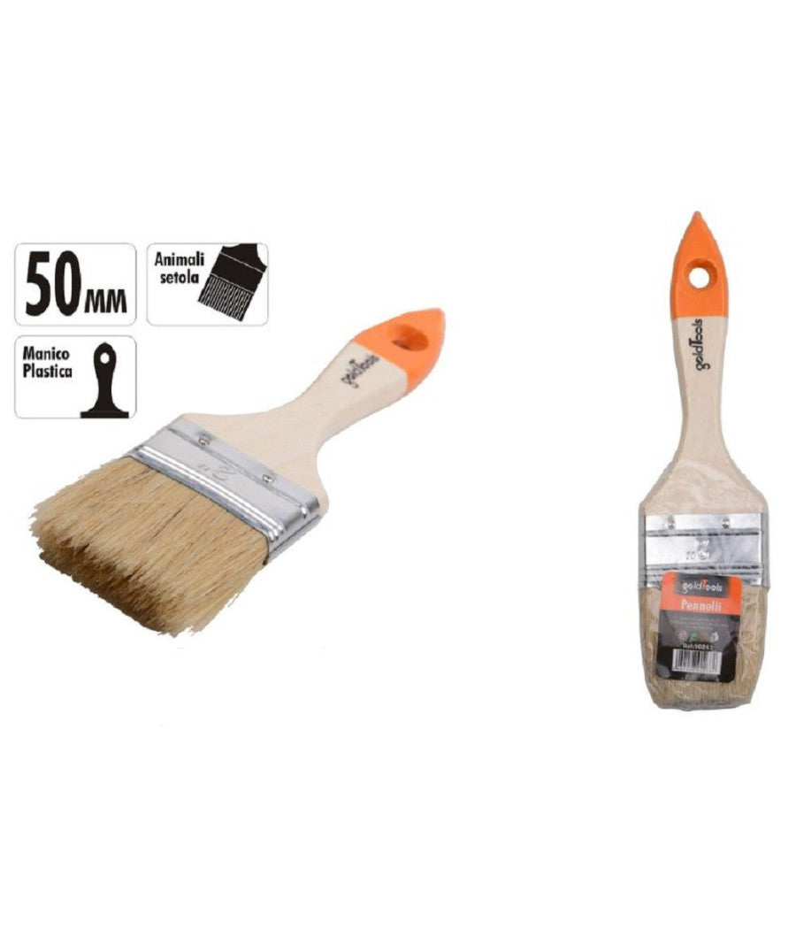 Pennello Piatto Da 2" 50 Mm Pennellessa Per Pittura Verniciare Dipingere 90263         