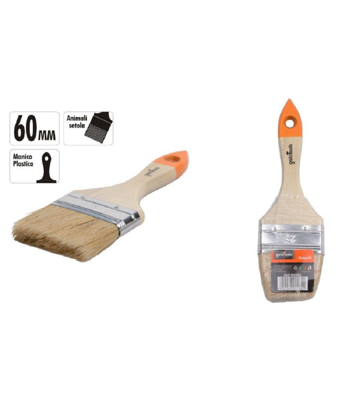 Pennello Piatto Da 2.5" 60mm Pennellessa Per Pittura Verniciare Dipingere 90264         