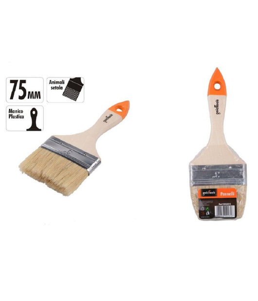 Pennello Piatto Da 3" 75mm Pennellessa Per Pittura Verniciare Dipingere 90265         