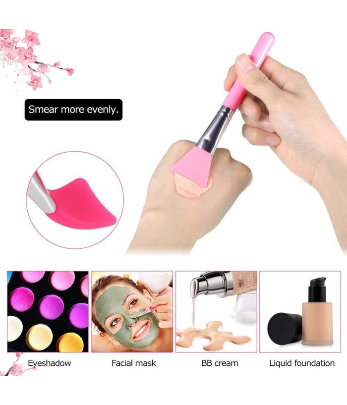 Pennello Piatto Silicone Triangolare Applicare Maschera Viso Spazzola Make Up         