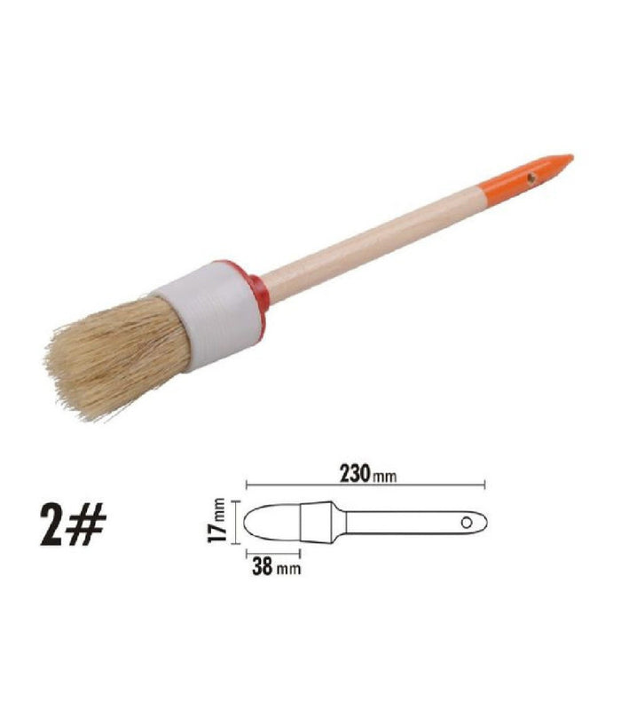 Pennello Pittura Maniglia In Legno Setole Naturali A Testa Tonda 38 Mm 2" 90289         